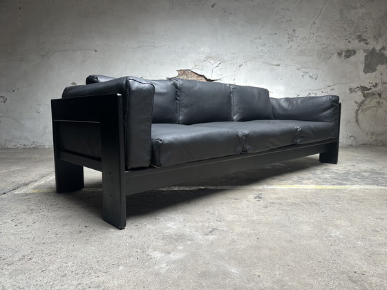 Image 1 of Canapé Bastiano de Tobia Scarpa pour Knoll – Cuir noir