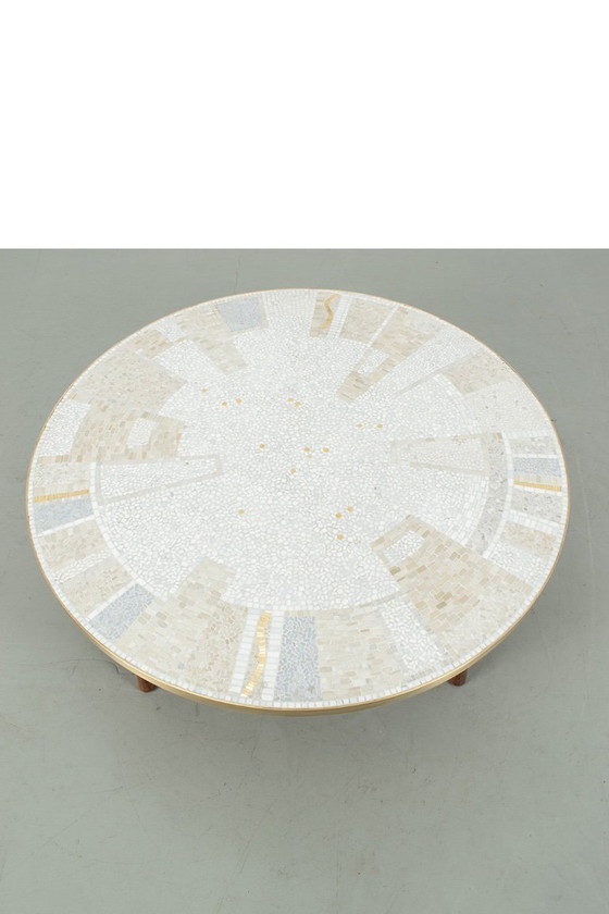 Image 1 of Tavolino da caffè in mosaico di Berthold Müller degli anni Cinquanta