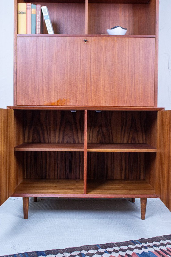 Erik Brouer Segretaria con libreria alta, design danese, metà secolo, teak vintage – Credenze alte, Wood (photo 10 of 17)