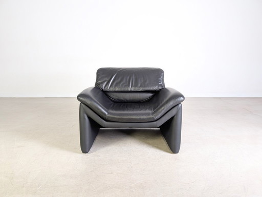 Original de Sede Sessel Hans Kaufeld Leder schwarz Design Sessel