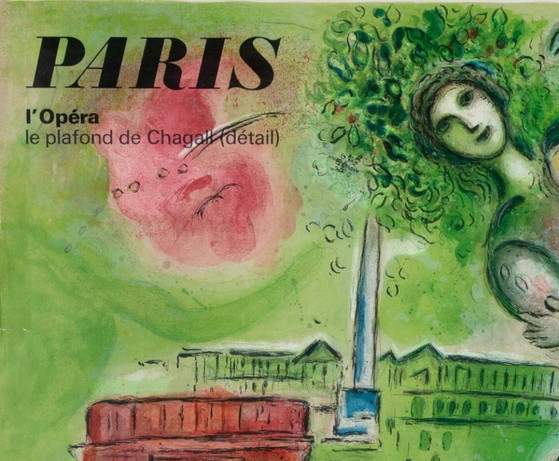 Marc Chagall - Roméo Et Juliette, Paris, L’Opéra, Le Plafond De Chagall 1965 Print Artwork – Art Prints, Paper (photo 2 of 6)