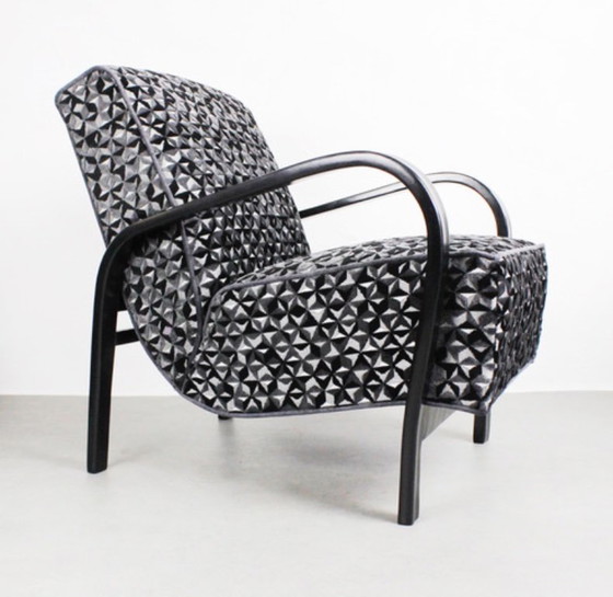 Image 1 of 2xArt Deco Armchairs No.139 "Night sky" 