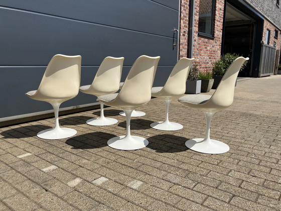 Image 1 of 6x Original Vintage Knoll Tulip Dining Chairs Eero Saarinen