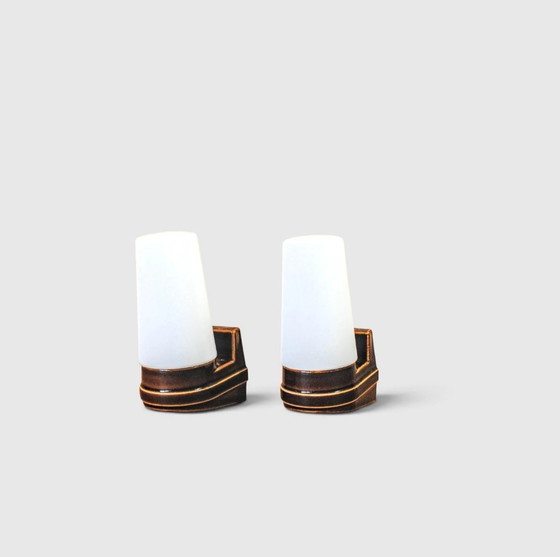 Vintage Wall Lamps Sigvard Bernadotte – Wall lights, Porcelain, Glass (photo 5 of 9)