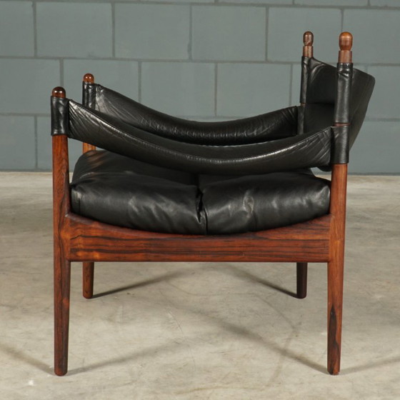 Poltrona lounge 'Modus' di Kristian Vedel - Søren Willadsen - anni '60 – Poltrone, Leather, Wood, Vintage (photo 6 of 14)