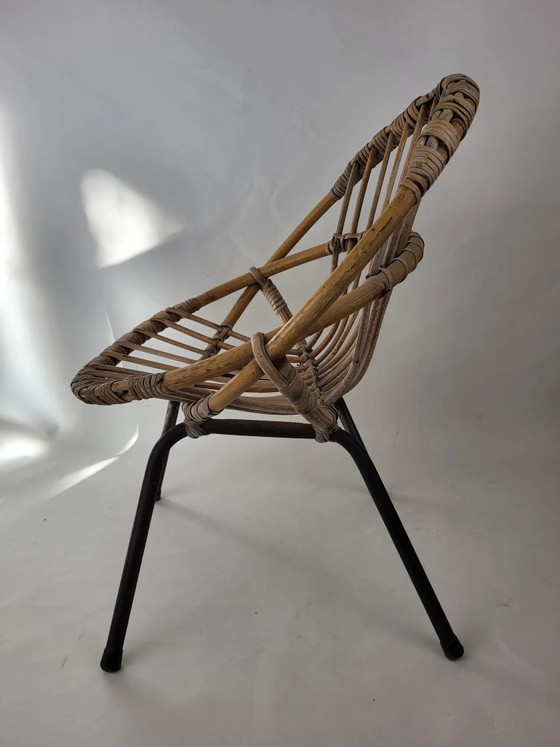 Sillón infantil de ratán y metal años 60 – Armarios de almacenamiento, Wicker, Vintage (photo 6 of 8)