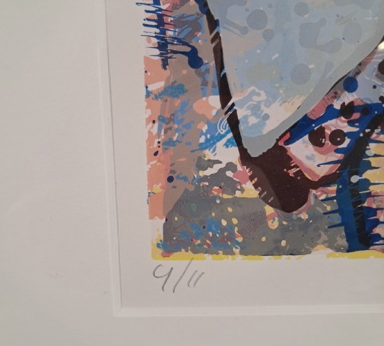 Image 1 of Sérigraphie originale signée à la main par l'artiste néerlandais Adrianus (Ad) van Otterloo.