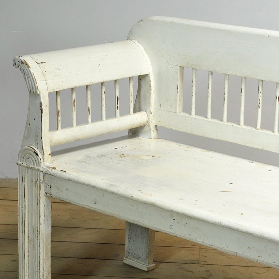 Image 1 of Banc ancien en pin, années 1900