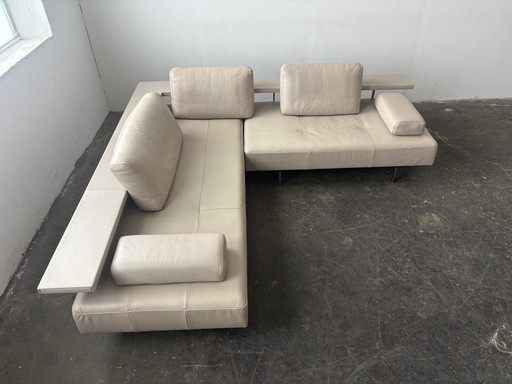 Rolf Benz Dono Ecksofa Couch Leder taupe