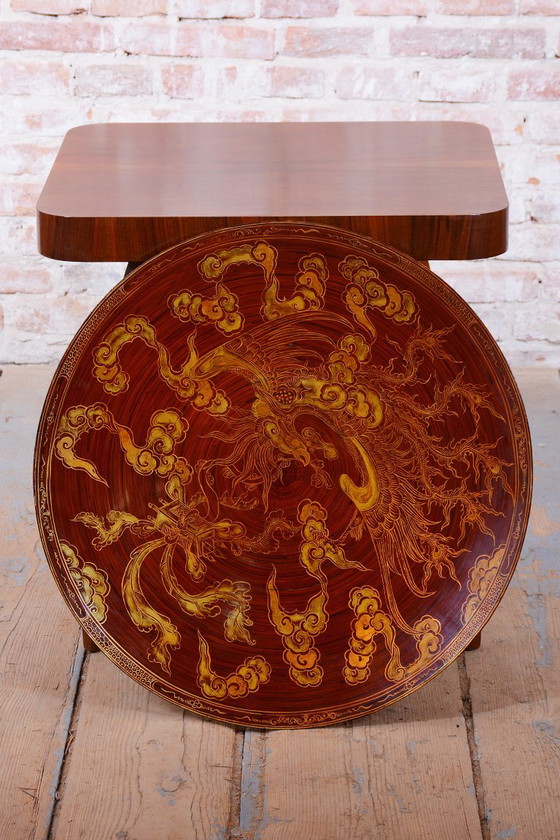 Original Asiatischer Teller, Lackiertes Holz, Gut Erhaltener Zustand, China, 1920er Jahre – Dekorative Objekte (photo 4 of 7)