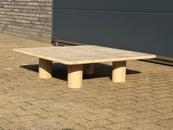 Tavolino da caffè in travertino Angelo Mangiarotti per Up&Up anni '70 – Tavolini da caffè (photo 3 of 15)
