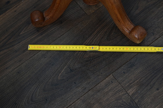 Image 1 of Tabouret de piano en bois français ancien, tabouret de piano en bois, réglable, ferme antique.