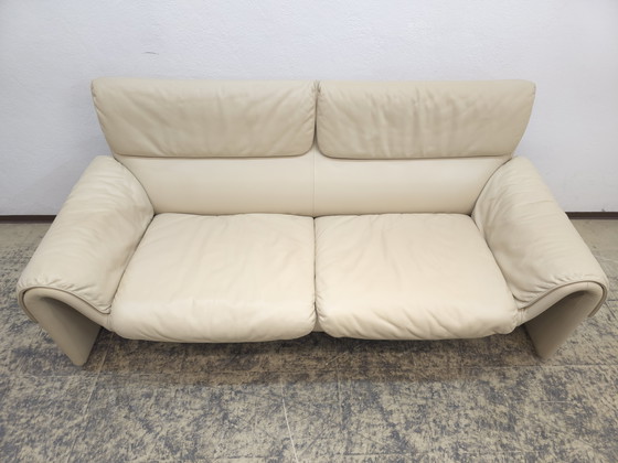 Image 1 of Canapé design en cuir De Sede ds 2011, canapé deux places beige