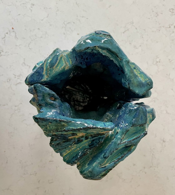 Image 1 of Heavy ceramic vase two halves