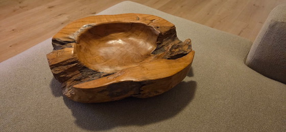 Image 1 of Mooie nette teak houten schaal