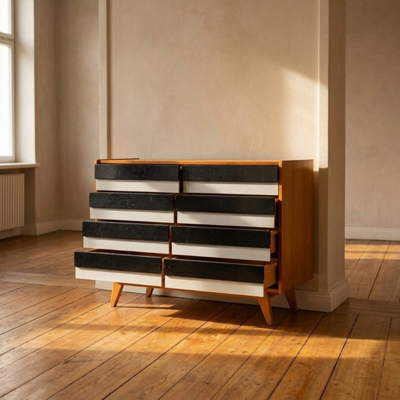 Credenza Mid-Century modello U453 di Jiří Jiroutek per Interier Praha, anni '60, Cecoslovacchia, 110 × 45 × (photo 3 of 7)