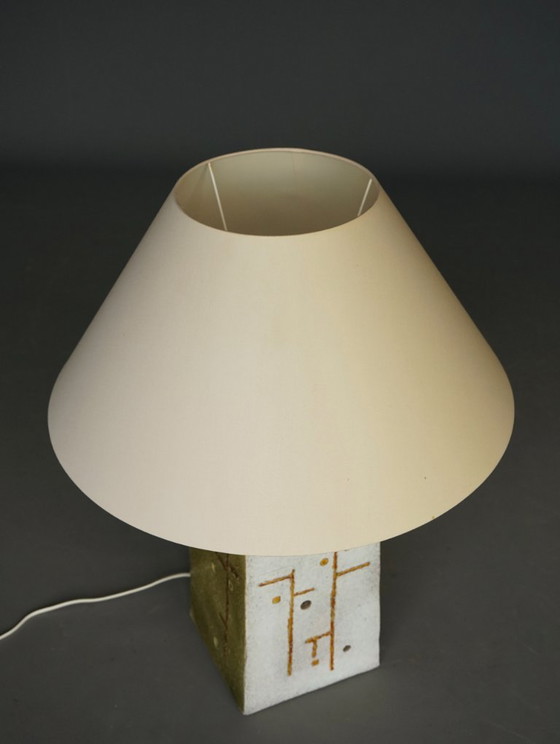 Mid-Century Ceramic Table Lamp With Abstract Design, 1970s (photo 12 of 16)