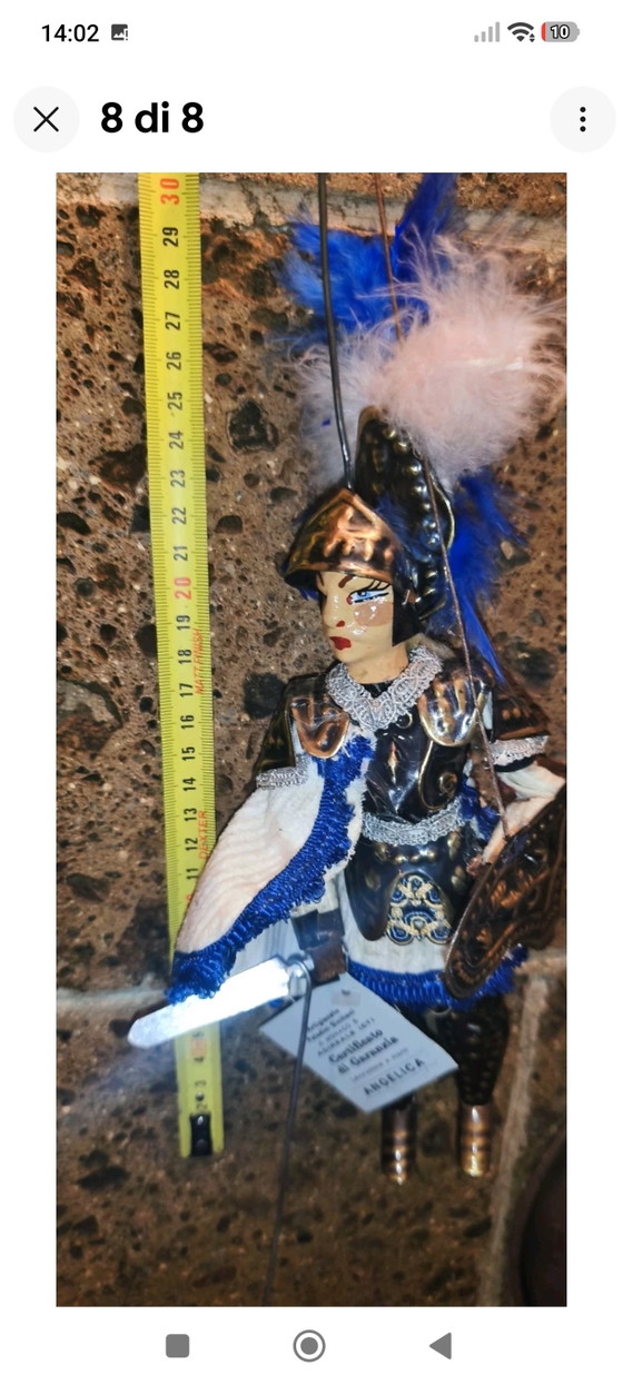 Angelica Sicilian Pupo Vintage Cm 24 – Decorative Objects, Metal, Textile (photo 7 of 7)