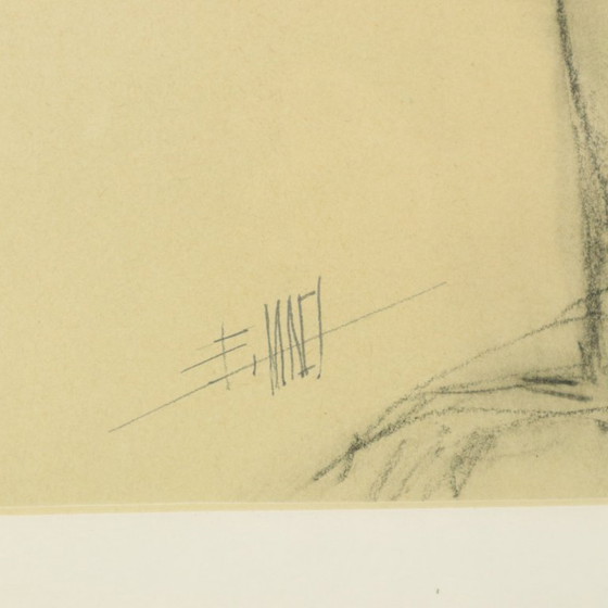 Image 1 of Kohlezeichnung einer nackten Frau