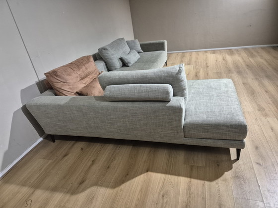 Image 1 of Montel Hampton - Corner sofa - Gray - Cognac - Fabric - Design