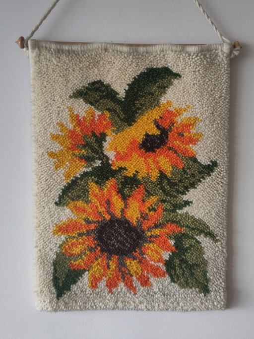 Tapiz vintage Smyrna de los 70