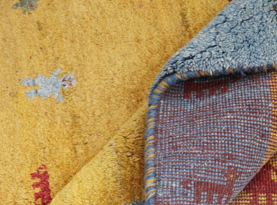 Image 1 of Alfombra persa original Gabbeh Ghashghai alfombra oriental 183 cm x 140 cm natural antiguo