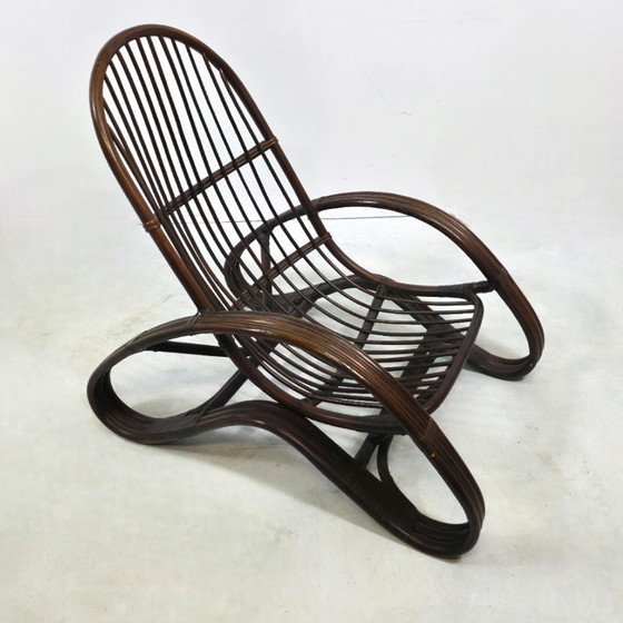 Image 1 of Rattan lounge set 1960s Tito Agnoli Italian design