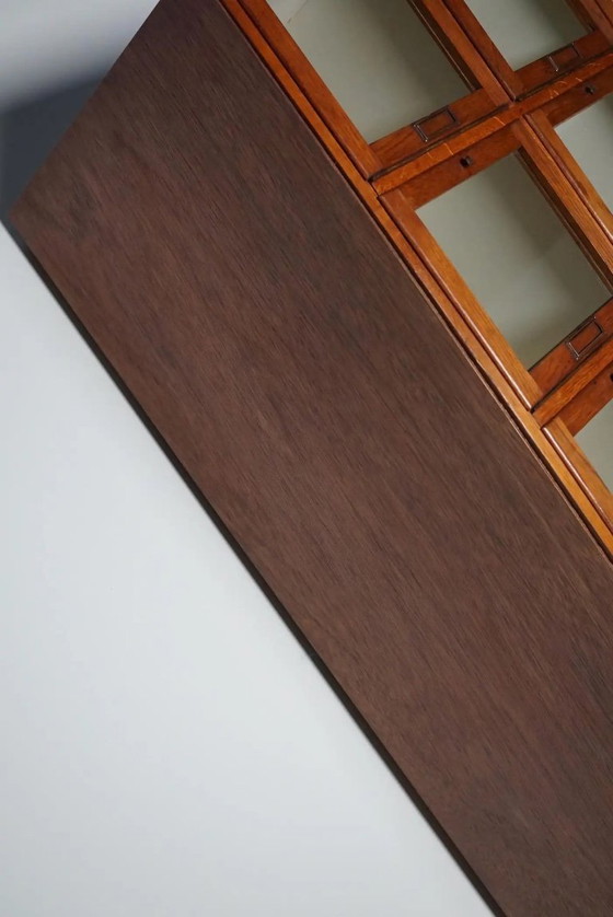 Image 1 of Antique large Dutch oak haberdashery cabinet with hinged doors, 1920s/30s