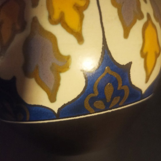 Image 1 of Art Deco Vase Sijna-Plateelbakkerij Zuid-Holland (1921) Mint condition.