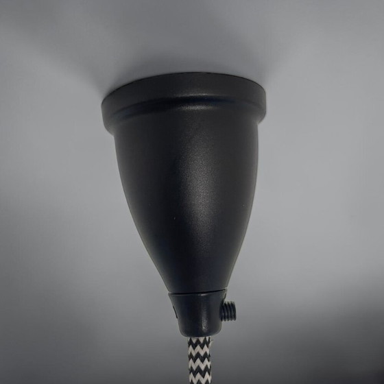 Vintage Industrial Black Aluminium Pendant Lamp (photo 6 of 9)
