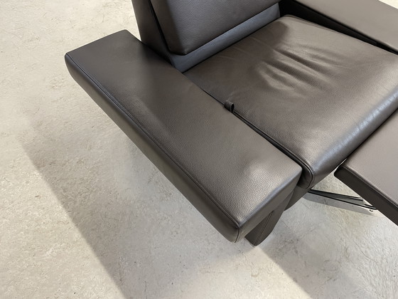 Image 1 of Poltrona Brühl Tomo in pelle marrone