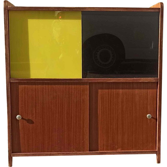 Image 1 of Vintage teak and glass display cabinet, 1960