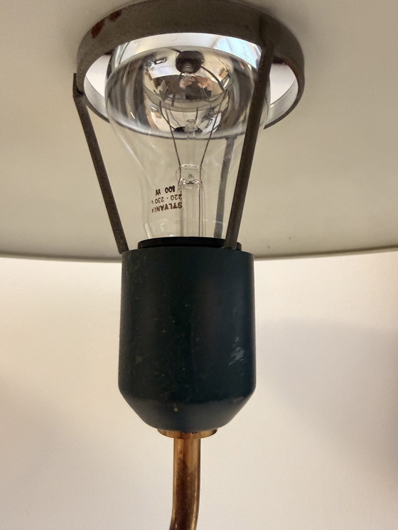 Image 1 of Louis Kalff para Philips - Lámpara de escritorio Romeo (pantalla cromada poco común), años 50