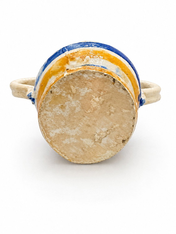 Image 1 of Antique 19th-Century Italian Majolica Jug – Rustic Folk Art