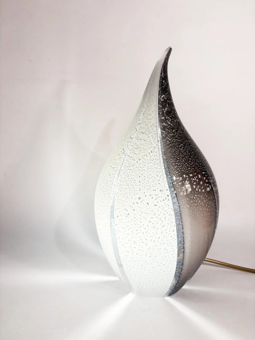 Lampada a goccia in vetro di Murano e foglia d'argento degli anni '80 – verlichting, Murano Glass (photo 2 of 15)