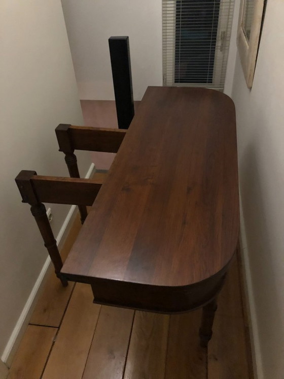 Image 1 of OAK SIDETABLE folding table - dining table WALL TABLE EICHHOLTZ