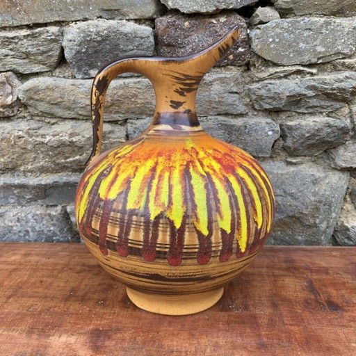 Large Saint-Clément ceramic jug, from the 1970s
