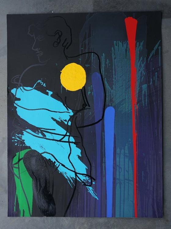 Image 1 of Bruce McLean, Zonder titel, Gesigneerde afdruk. Jaren 1990.