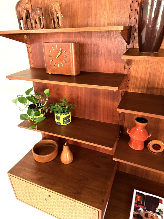 Vintage Modulair Teakhouten Wandsysteem ‘60 – Wandkast, Wood, Metal (photo 6 of 15)