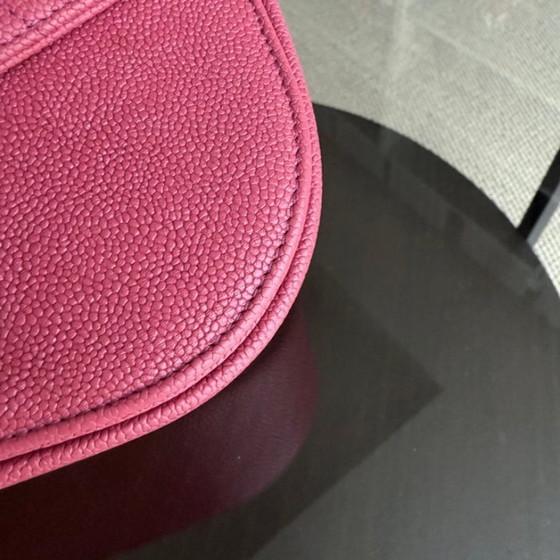 Image 1 of Borsa Chanel Coco Curve Cuba - 25 cm in pelle trapuntata color caviale rosa con finiture dorate Serie 25