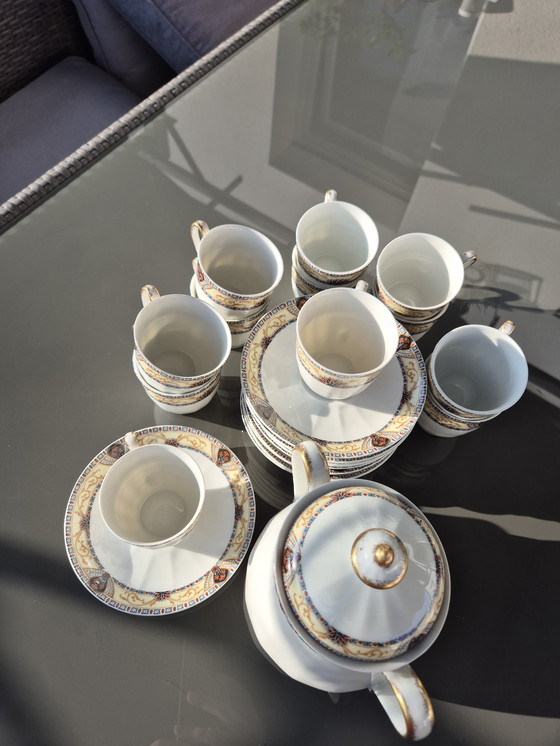 Image 1 of Set da caffè Art Deco Limoges - W.G. & Co - 1930 circa - Design orientalista - 25 pezzi