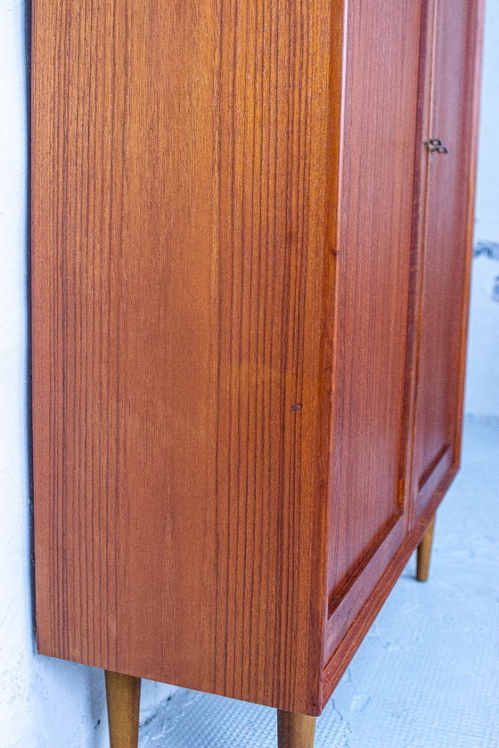 Image 1 of Vintage teakhouten dressoir/commode met lades, Erik Brouer, Deens, jaren 60.