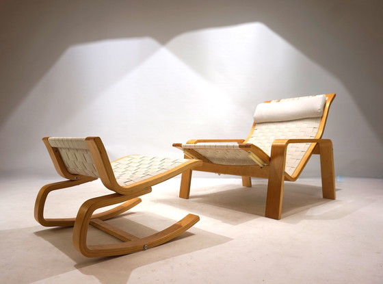 Image 1 of Sillón Ikea con otomana de Ilmari Lappalainen, 1999