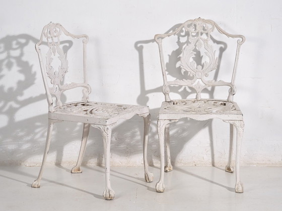 Table et chaises de jardin vintage blanches (c.1950). Ensemble de 5 pièces – Ensembles de jardin, Aluminium (photo 33 of 40)