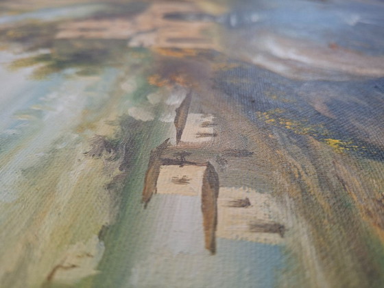 Image 1 of Splendido Dipinto Olio su Tela Paesaggio Arcadico di A. Velotti