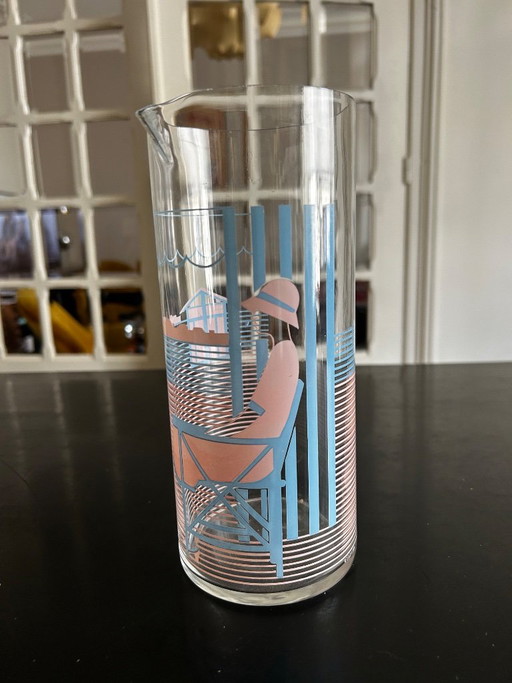 80s Glass Pitcher