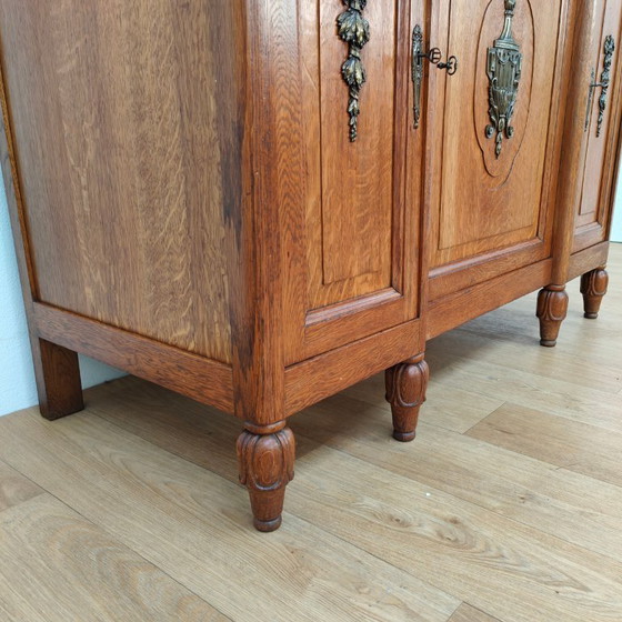 Image 1 of Antique vintage sideboard chest of drawers bathroom vanity with marble top