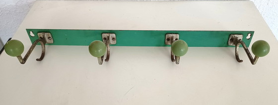 Image 1 of Fifties Coat Rack Metal With 4 Hooks