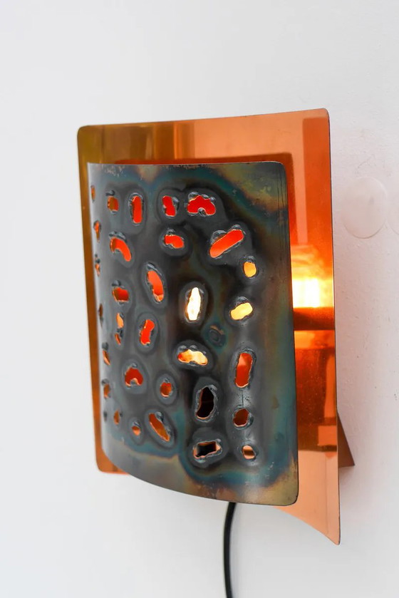 Vintage brutalistische koperen wandlamp van Boréns, jaren 60. – Wandlampen, Metal, Copper, Scandinavian (photo 13 of 15)