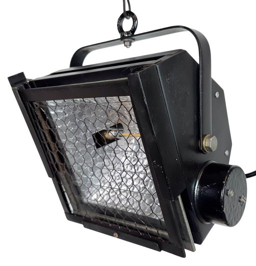 Faretto da teatro nero vintage, anni '90